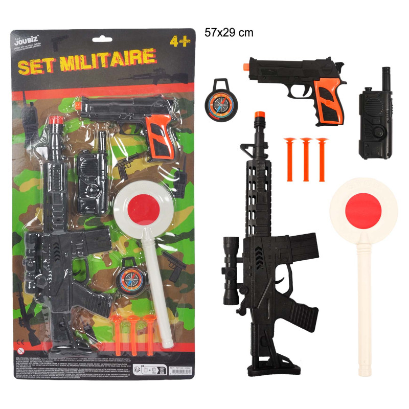 SET MILITAIRE 52x29CM AVEC MITRAILLETTE SONORE