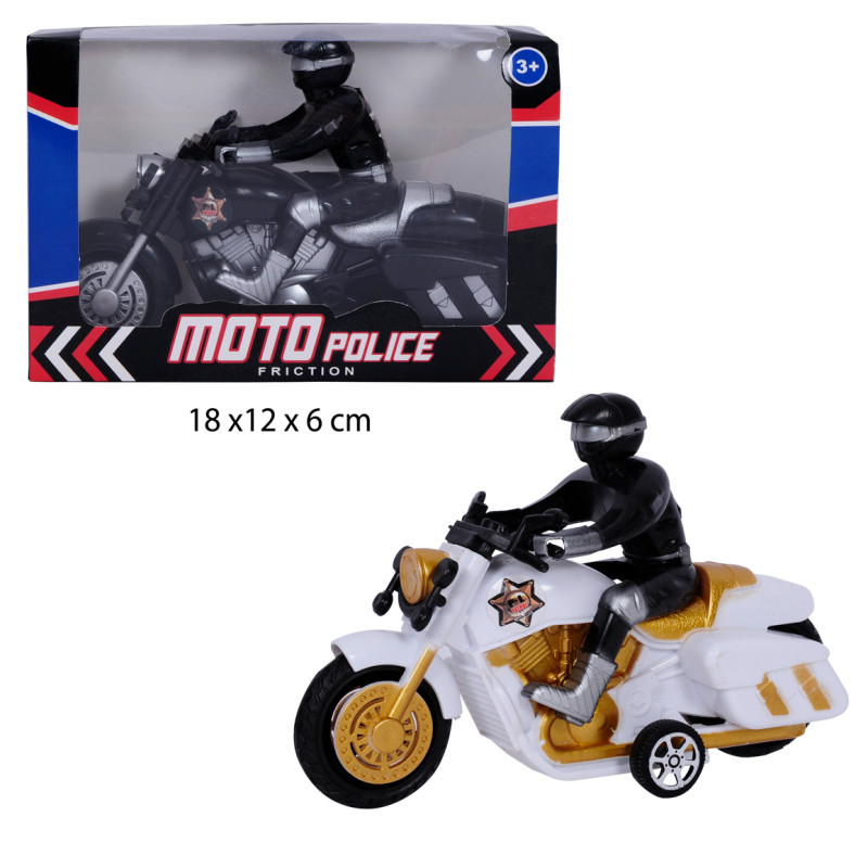 JOUET MOTO POLICE A FRICTION
