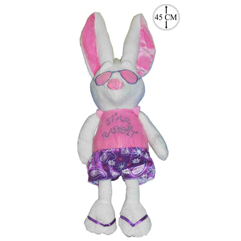 Peluche lapin rose - Hip Hop