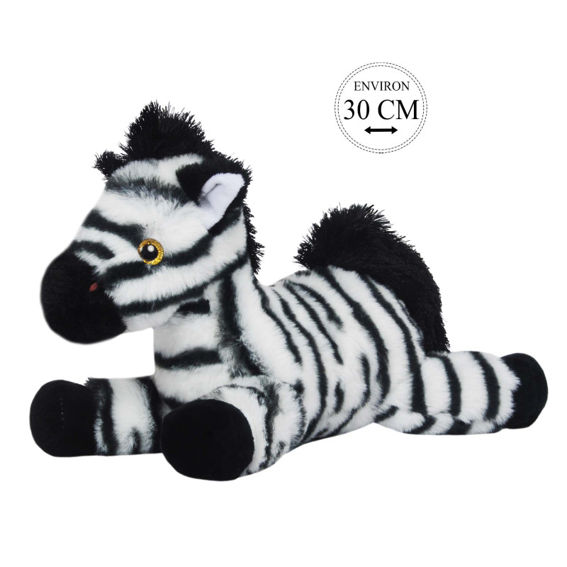 PELUCHE CHEVAL COUCHE 30CM