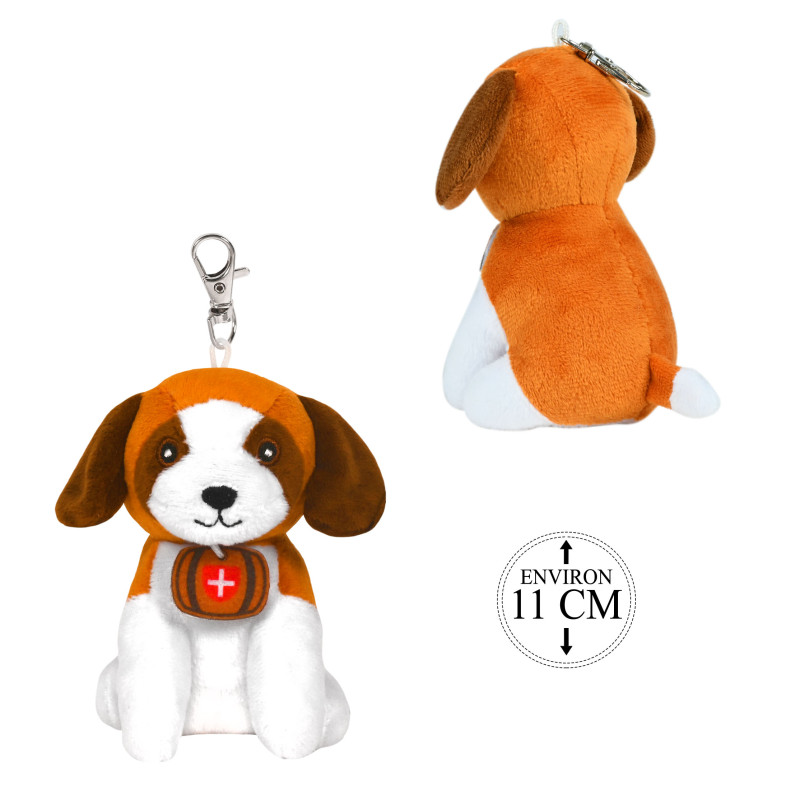 PELUCHE PORTE CLES ST BERNARD 11CM